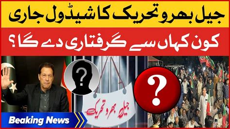 Pti Issued Jail Bharo Tehreek Complete Schedule Imran Khan Big Task