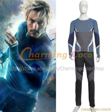 The Avengers 2 Age Of Ultron Quicksilver Cosplay Costume Halloween