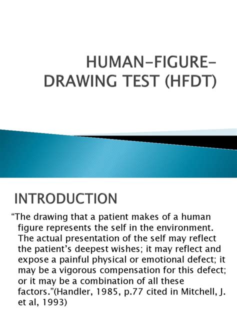 Human Figure Drawing Test Hfdt Pdf Clinical Psychology