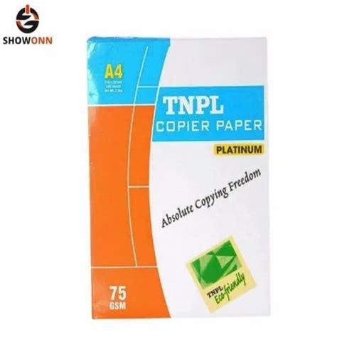 White Gsm Tnpl Platinum Copier Paper For Office Purpose Packaging