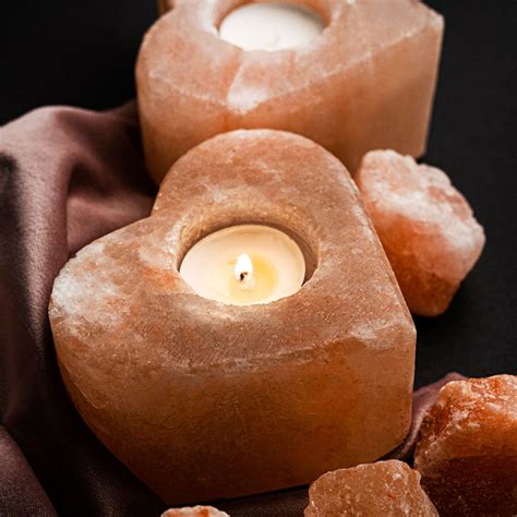 Wiecznik Solny Naturalny Serce Jonizator Tealight Ogrodysolne Pl