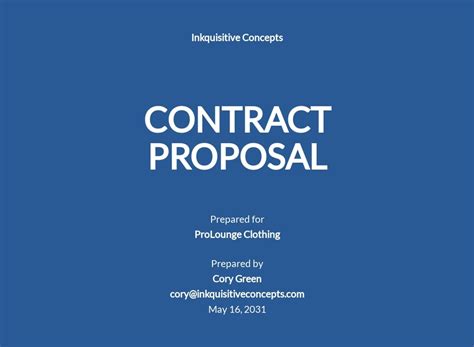 39+ FREE Contract Proposal Templates [Edit & Download] | Template.net