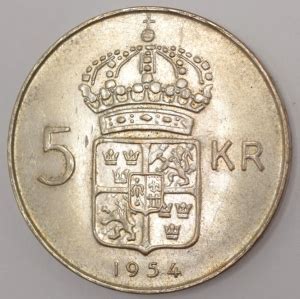 Ts Sweden Kronor Silver Gustaf Vi Adolf Edge Position A