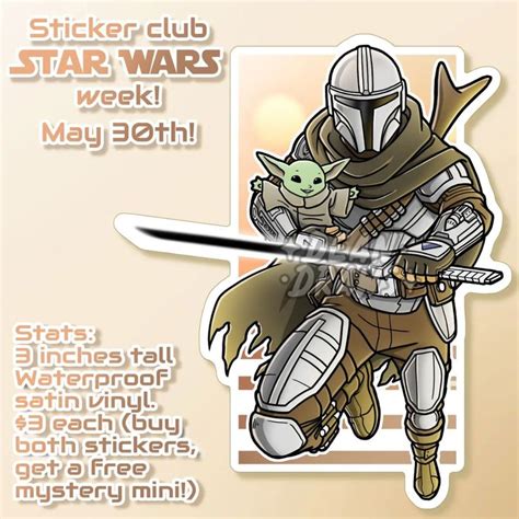 A Star Wars Sticker With The Words Sticker Club On It