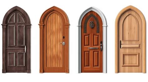 Collection Of Various Wooden Doors Presented In D Illustration