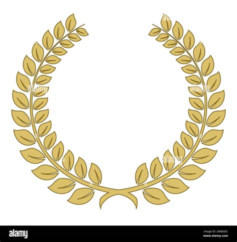 golden laurel wreath, vector illustration Stock Vector Image & Art - Alamy