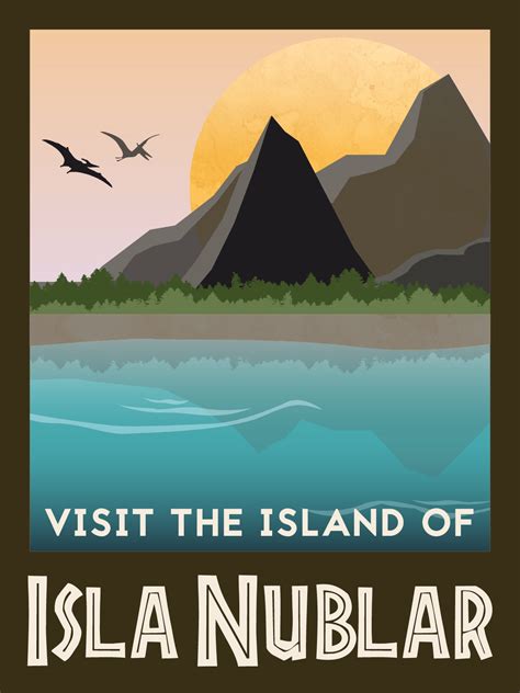 Jurassic Park Isla Nublar Travel Poster Images Behance