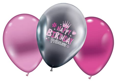 Karaloon Shop | 6 Ballons/ Balloons "Happy Birthday Princess"