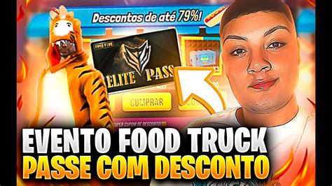 FREE FIRE AO VIVO AGORA EVENTO FOOD TRUCKPASSE DE ELITE