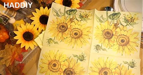 Amazon Sunflower Paper Napkins Summer Madness Pcs X Paper