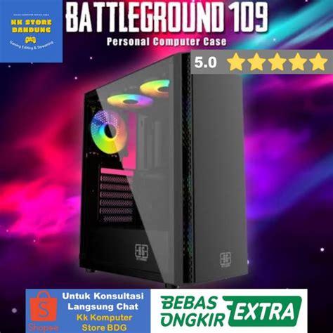 Jual Case Casing Pc Gaming Simbadda Battleground Bg Bg Tempered