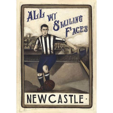 Newcastle Utd Football T All Wi Smiling Faces Ltd Football Print