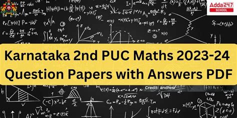 Karnataka 2nd PUC Maths Question Paper 2024 PDF With Answers