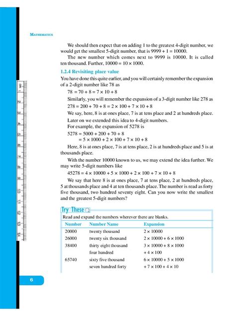 Ncert Book Class 6 Maths Chapter 1 Knowing Our Number Pdf Aglasem