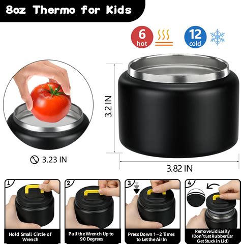 MAISON HUIS Lonchera Bento para niños con termo de sopa de 8 onzas