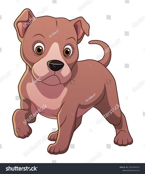 Little Pitbull Dog Cartoon Animal Illustration Stock Vector (Royalty Free) 2227818713 | Shutterstock