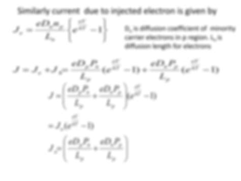 SOLUTION Derivation Of Diode Equation Studypool