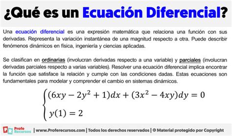 Qué es una Ecuación Diferencial