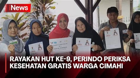 Rayakan Hut Ke Partai Perindo Periksa Kesehatan Gratis Warga Cimahi