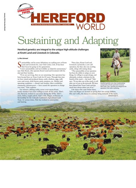 January 2022 Hereford World Magazine By American Hereford Association