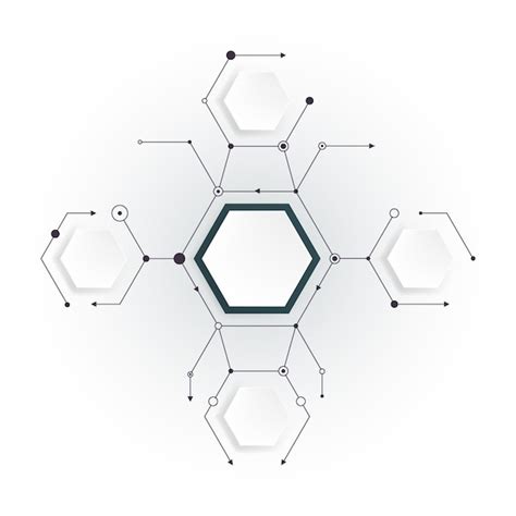 Mol Cules Abstraites Avec Du Papier Hexagonal Vecteur Premium