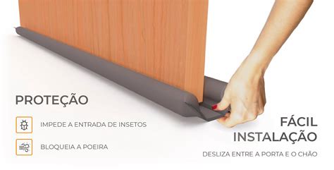 Veda Fresta Protetor Porta Rolinho Impermeável 100Cm Comfort Door