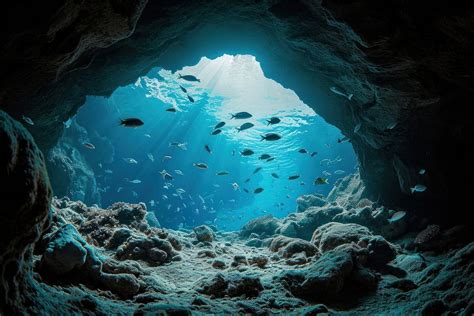 Underwater cave sea outdoors. | Free Photo - rawpixel