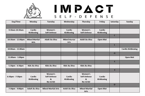 Schedule Your Self Defense Classes - Impact Self-Defense