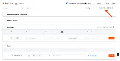 Daily Log Modernized Daily Log Experience Procore