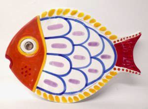 Ceramiche Di Sicilia 16X11 Serving Wall Fish Platter