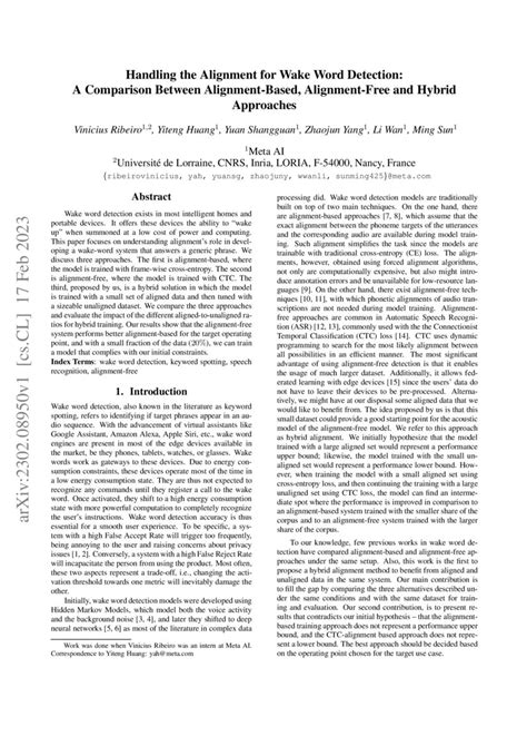 Handling The Alignment For Wake Word Detection A Comparison Between