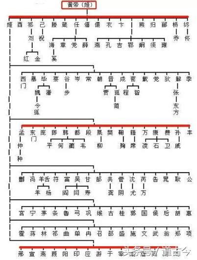 中華姓氏分支表曝光：你的家族起源於哪裏？ 每日頭條