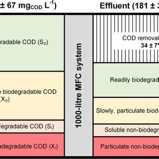 Average Measured Cod Fractions For The Influent And Effluent Of The