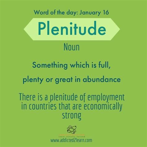 plenitude: plenty abundance | Interesting english words, Learn english ...