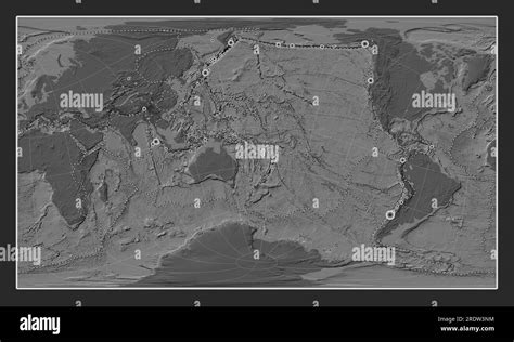 Conway Reef Tectonic Plate On The Bilevel Elevation Map In The