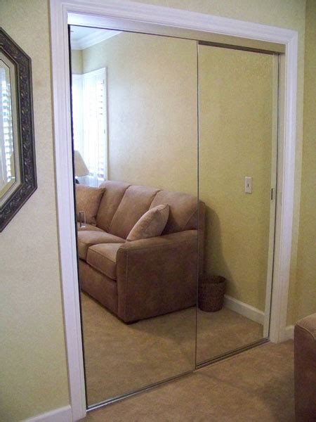 Frameless Mirrored Closet Doors