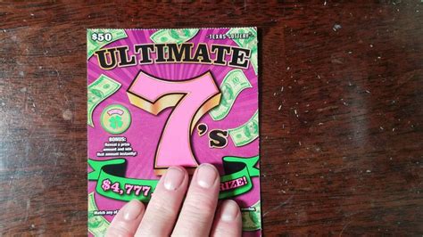 50 Ultimate 7s Texas Lottery Scratch Off Ticket Youtube