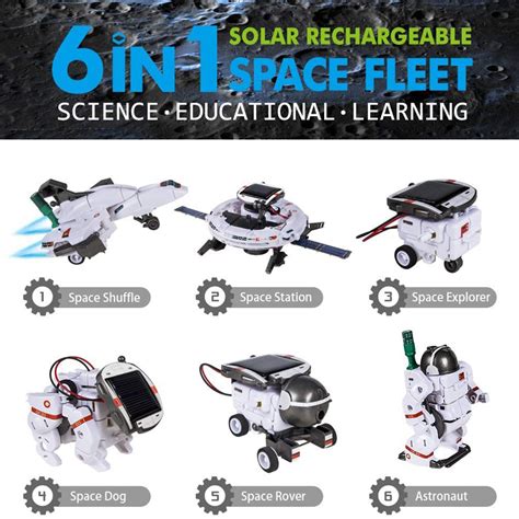 Toys 6 In 1 Solar Robot Kit Learning Science Building Toys Educational