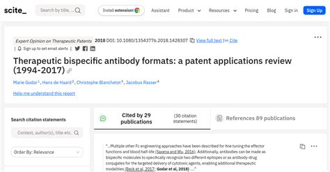 Therapeutic bispecific antibody formats: a patent applications review ...