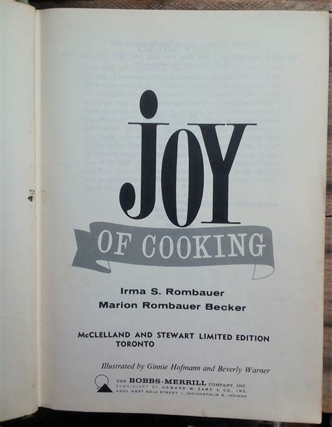 Vintage Cookbook The Joy Of Cooking Limited Edition Etsy Sweden