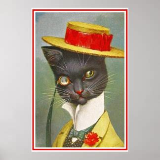 Vintage Cat Posters | Zazzle