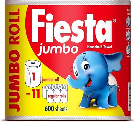 Fiesta Jumbo Kitchen Towel Roll Total Sheets Amazon Co Uk