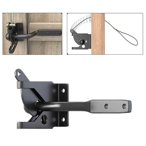 Almencla Steel Gate Latch Easy Install W Cable Pull Gate Opener