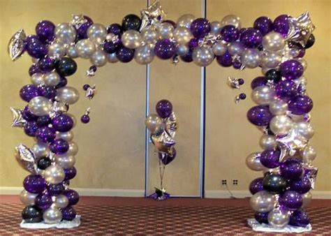 Purple And Silver Balloon Arches Balloon Decor Event Rentals Custom