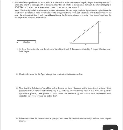 Solved Da Webwork Problem At Noon Ship A Is Chegg