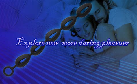 Amazon DIFFLUE Silicone Anal Plug Five Silicone Ball Anal Chains Safety Pull Ring Anal