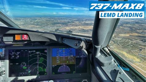 Boeing 737 MAX 8 Cockpit Landing At Madrid Barajas 737 Cockpit View