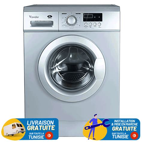 Lave Linge Frontale Condor Kg Trs Silver Wf A G