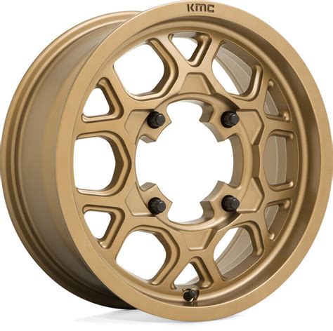 Kit 4 Frontline BDC Tires 33x10 15 On KMC KS133 Mesa Lite Bronze Wheels