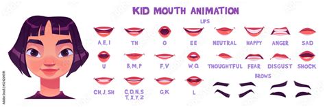 Mouth Sound Pronunciation Lips Phonemes Animation Vector Image | Hot ...